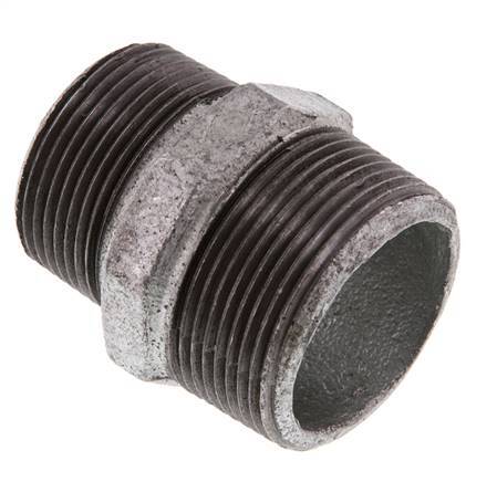 R 1 1/2'' x R 1 1/4'' Verzinkt Gietijzeren Borstnippel 25 Bar