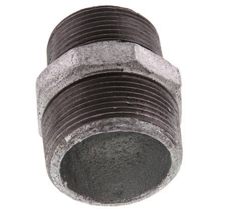 R 1 1/2'' x R 1 1/4'' Verzinkt Gietijzeren Borstnippel 25 Bar
