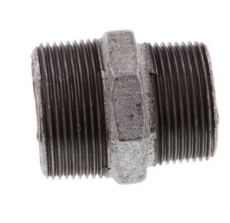 R 1 1/2'' x R 1 1/4'' Verzinkt Gietijzeren Borstnippel 25 Bar
