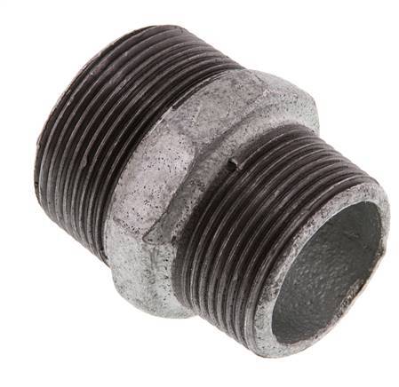 R 1 1/2'' x R 1 1/4'' Verzinkt Gietijzeren Borstnippel 25 Bar