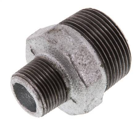 R 1 1/4'' x R 3/4'' Verzinkt Gietijzeren Borstnippel 25 Bar