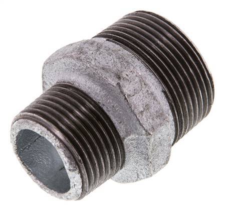 R 1 1/4'' x R 1'' Verzinkt Gietijzeren Borstnippel 25 Bar