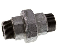 R 1 1/4'' Verzinkt Gietijzeren Borstnippel 3-delig met Conische afdichting 25 Bar