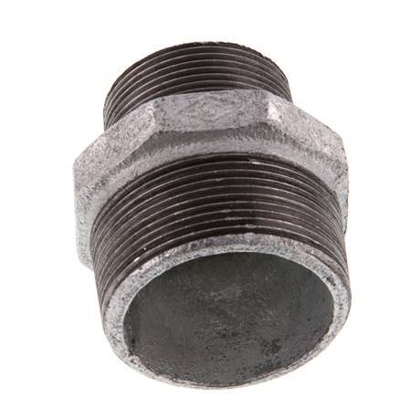 R 2'' x R 1 1/2'' Verzinkt Gietijzeren Borstnippel 25 Bar