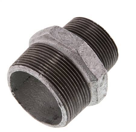 R 2'' x R 1 1/2'' Verzinkt Gietijzeren Borstnippel 25 Bar