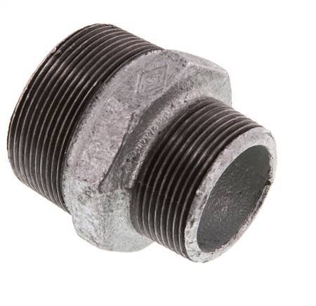 R 2'' x R 1 1/2'' Verzinkt Gietijzeren Borstnippel 25 Bar