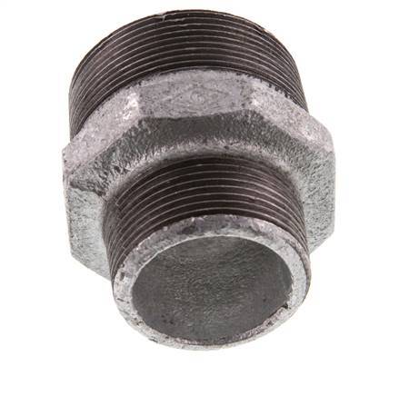 R 2'' x R 1 1/2'' Verzinkt Gietijzeren Borstnippel 25 Bar
