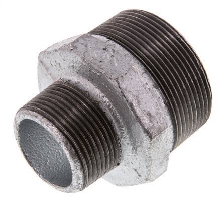 R 2'' x R 1 1/4'' Verzinkt Gietijzeren Borstnippel 25 Bar