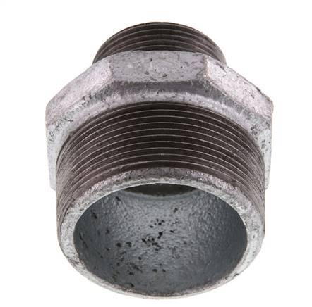 R 2'' x R 1 1/4'' Verzinkt Gietijzeren Borstnippel 25 Bar