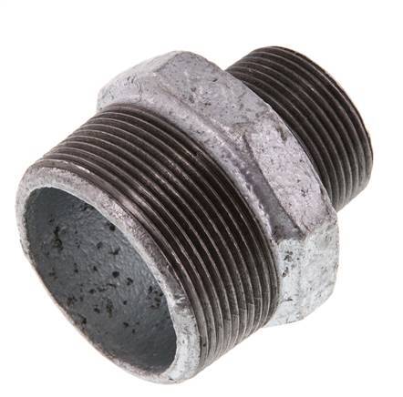 R 2'' x R 1 1/4'' Verzinkt Gietijzeren Borstnippel 25 Bar