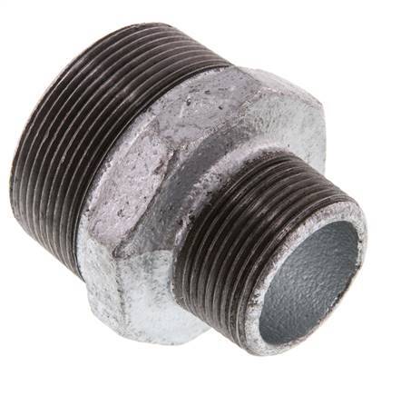 R 2'' x R 1 1/4'' Verzinkt Gietijzeren Borstnippel 25 Bar