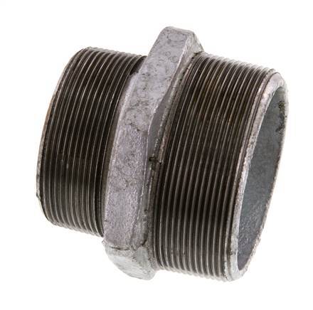 R 3'' x R 2 1/2'' Verzinkt Gietijzeren Borstnippel 25 Bar
