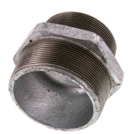 R 3'' x R 2 1/2'' Verzinkt Gietijzeren Borstnippel 25 Bar