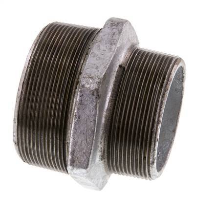 R 3'' x R 2 1/2'' Verzinkt Gietijzeren Borstnippel 25 Bar