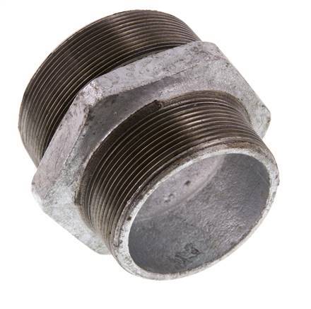 R 3'' x R 2 1/2'' Verzinkt Gietijzeren Borstnippel 25 Bar