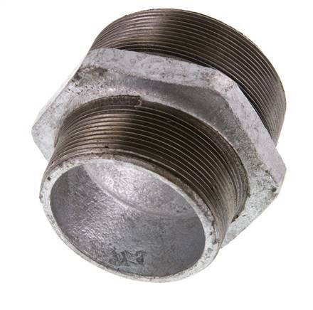 R 3'' x R 2 1/2'' Verzinkt Gietijzeren Borstnippel 25 Bar