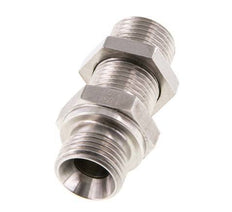 G 1/2'' Stainless steel Bulkhead Double nipple 350 Bar - Hydraulic