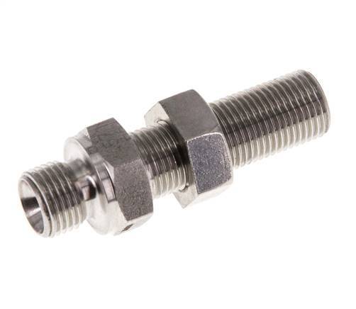 G 1/8'' RVS Schotdoorvoer Borstnippel 475 Bar - Hydrauliek