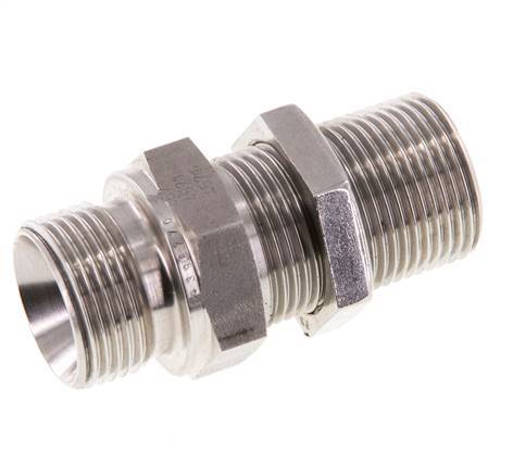 G 3/4'' RVS Schotdoorvoer Borstnippel 325 Bar - Hydrauliek