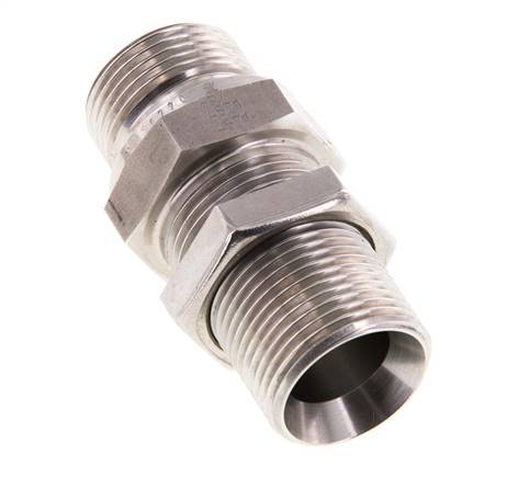 G 3/4'' RVS Schotdoorvoer Borstnippel 325 Bar - Hydrauliek