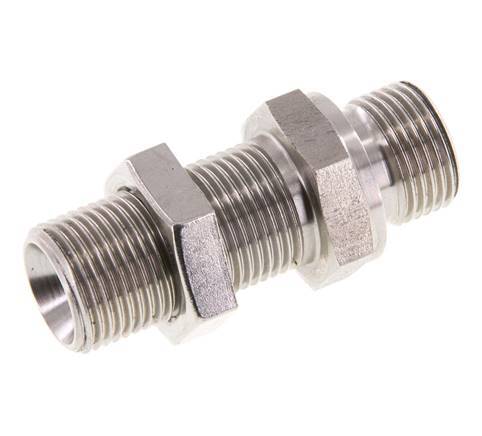 G 3/8'' RVS Schotdoorvoer Borstnippel 325 Bar - Hydrauliek