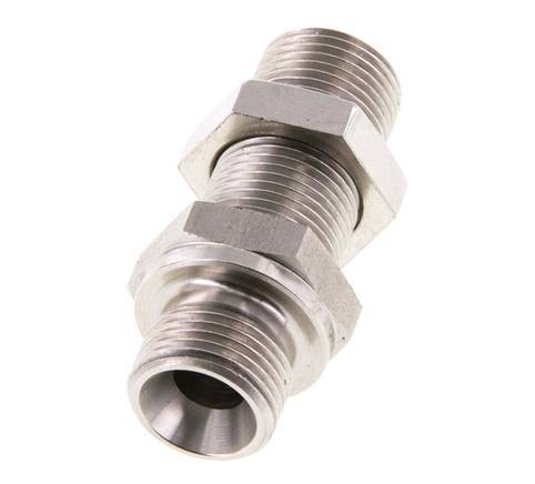 G 3/8'' RVS Schotdoorvoer Borstnippel 325 Bar - Hydrauliek