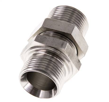 G 1'' RVS Schotdoorvoer Borstnippel 225 Bar - Hydrauliek