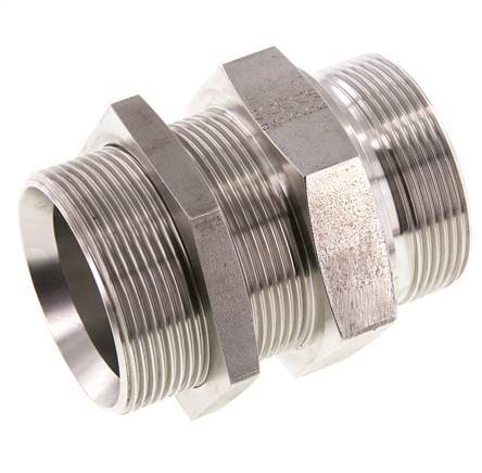 G 2'' RVS Schotdoorvoer Borstnippel 175 Bar - Hydrauliek