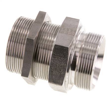 G 2'' RVS Schotdoorvoer Borstnippel 175 Bar - Hydrauliek