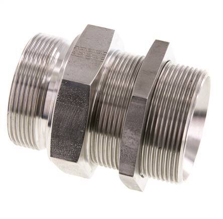 G 2'' RVS Schotdoorvoer Borstnippel 175 Bar - Hydrauliek