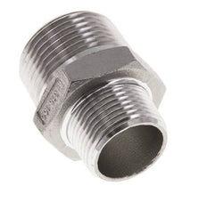 3/4'' NPT x 1'' NPT RVS Borstnippel 16 Bar