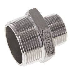 1'' NPT x 1 1/2'' NPT RVS Borstnippel 16 Bar