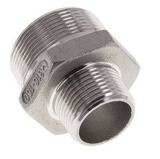 1'' NPT x 1 1/2'' NPT RVS Borstnippel 16 Bar