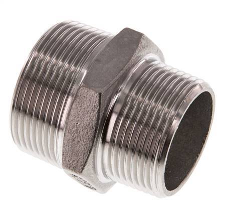 R 1 1/2'' x R 1 1/4'' RVS Borstnippel 16 Bar