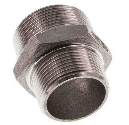 R 1 1/2'' x R 1 1/4'' RVS Borstnippel 16 Bar