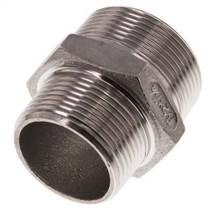 R 1 1/2'' x R 1 1/4'' RVS Borstnippel 16 Bar