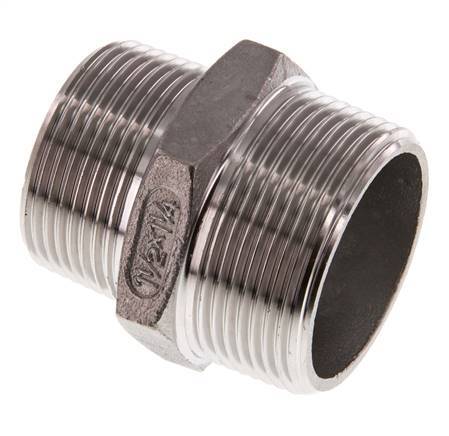 R 1 1/2'' x R 1 1/4'' RVS Borstnippel 16 Bar