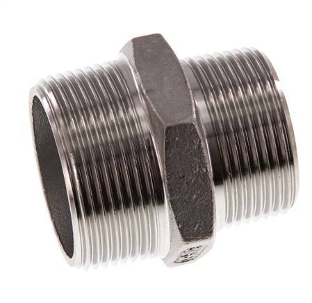 R 1 1/2'' x R 1 1/4'' RVS Borstnippel 16 Bar