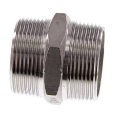 R 1 1/2'' RVS Borstnippel 16 Bar