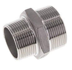1 1/4'' NPT x 1 1/2'' NPT RVS Borstnippel 16 Bar