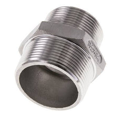 1 1/4'' NPT x 1 1/2'' NPT RVS Borstnippel 16 Bar