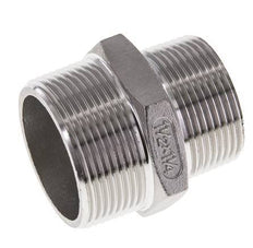 1 1/4'' NPT x 1 1/2'' NPT RVS Borstnippel 16 Bar