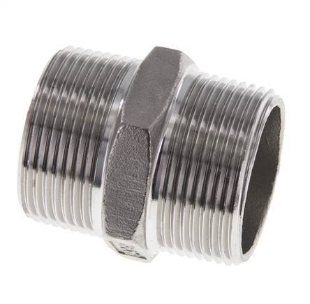 1 1/4'' NPT RVS Borstnippel 16 Bar