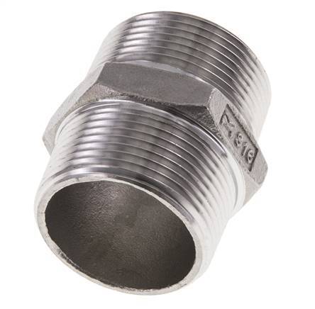1 1/4'' NPT RVS Borstnippel 16 Bar