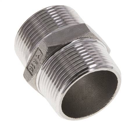 1 1/4'' NPT RVS Borstnippel 16 Bar