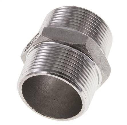 1 1/4'' NPT RVS Borstnippel 16 Bar