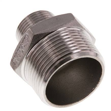 R 1 1/4'' x R 3/4'' RVS Borstnippel 16 Bar