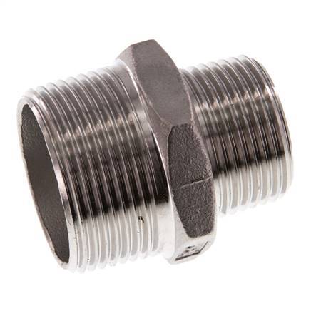 R 1 1/4'' x R 1'' RVS Borstnippel 16 Bar