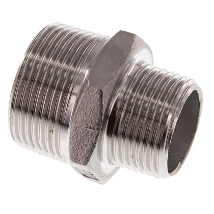 R 1 1/4'' x R 1'' RVS Borstnippel 16 Bar