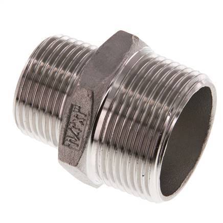 R 1 1/4'' x R 1'' RVS Borstnippel 16 Bar